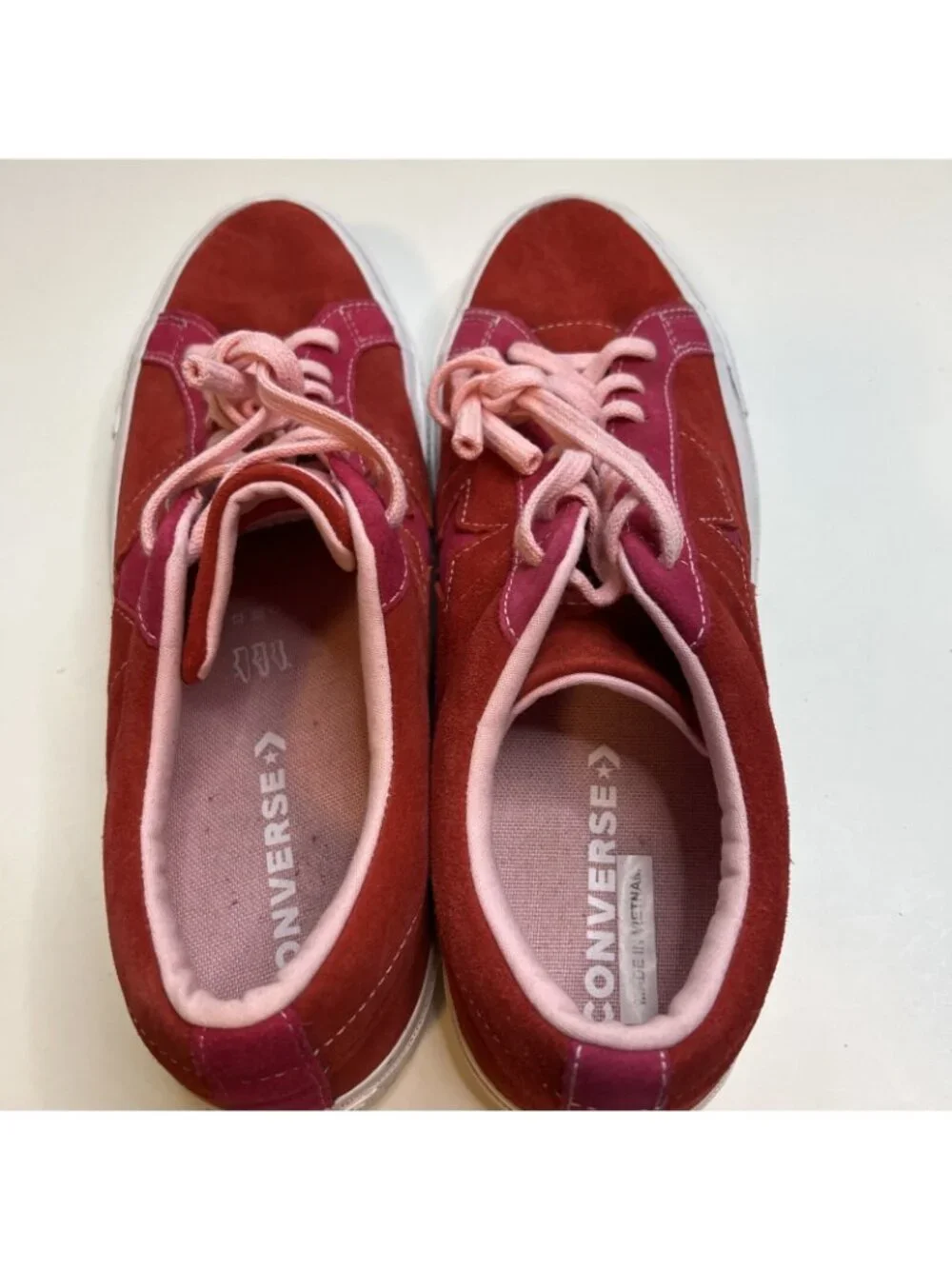 Converse One Star Ox Plimsoll Suede Low Top Sneaker Mens 12 Enamel Red New